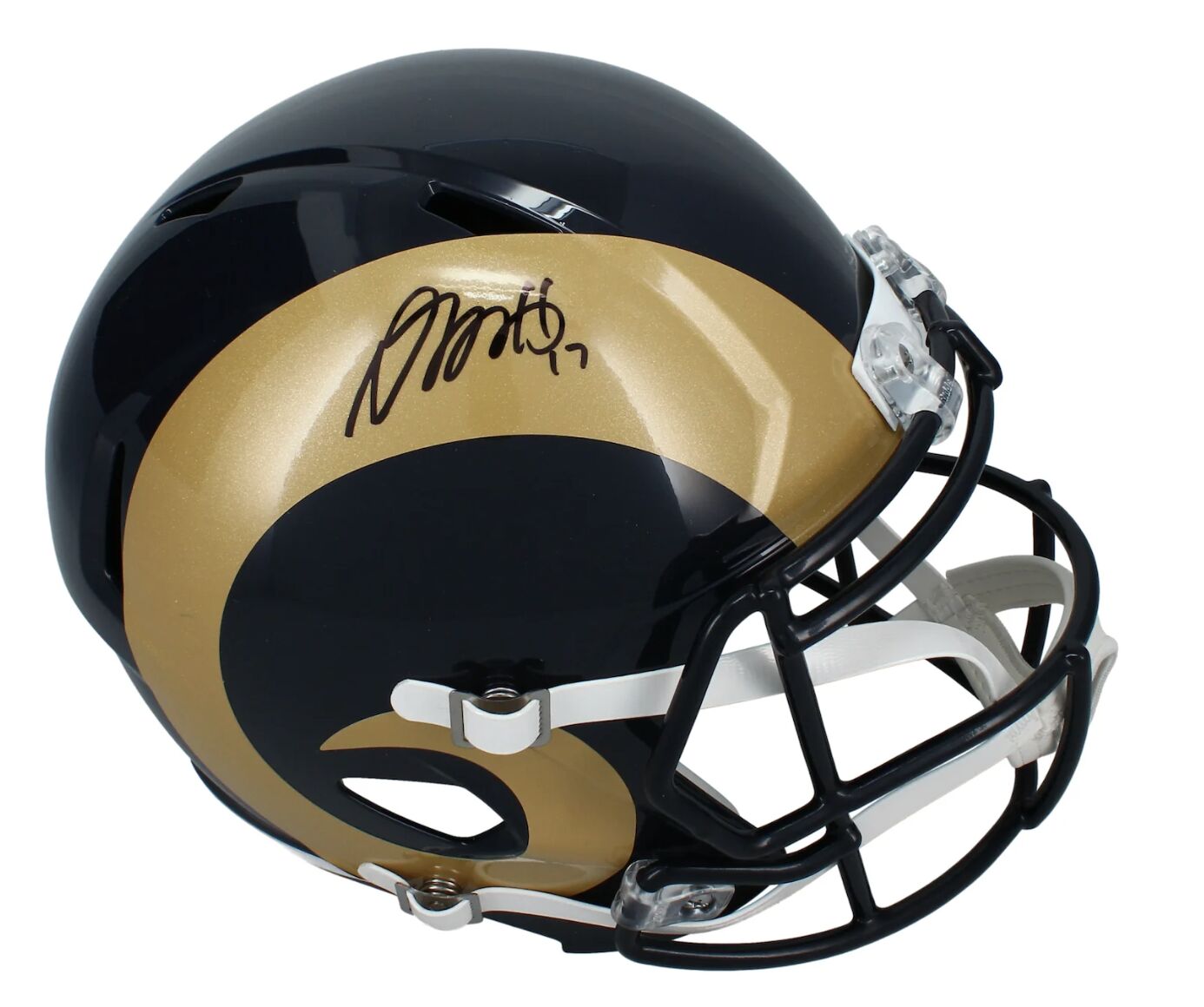 Davante Adams Autographed Rams 2000-16 Throwback Speed Full Size Helmet Beckett