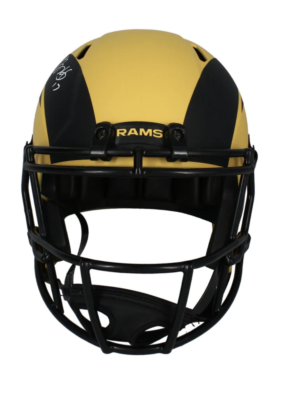 Davante Adams Autographed Los Angeles Rams RAVE Full Size Speed Helmet Fanatics