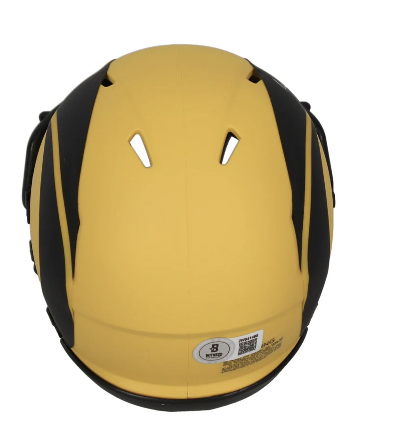 Marshall Faulk Autographed Los Angeles Rams RAVE Mini Speed Helmet Beckett