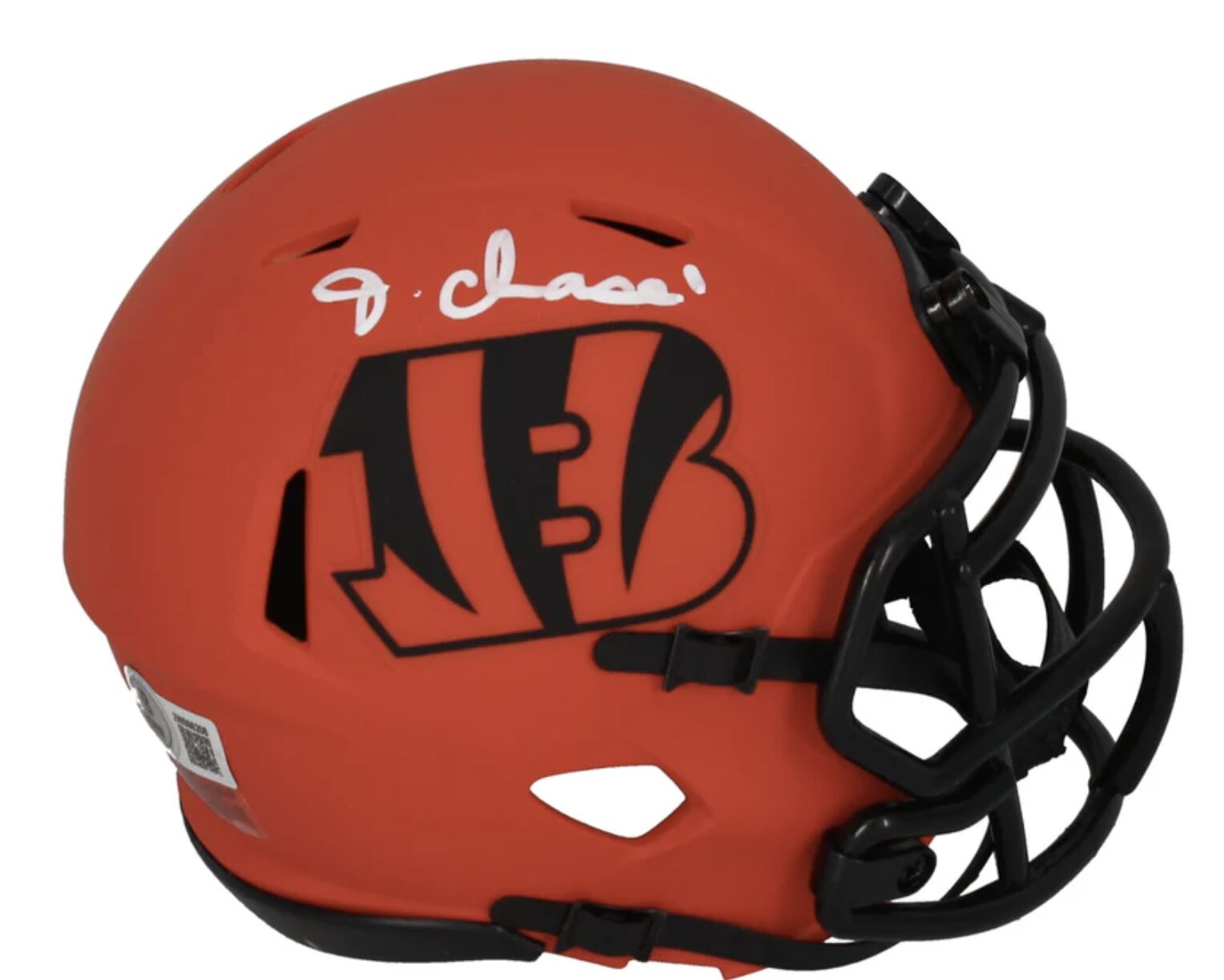 Ja'Marr Chase Autographed Bengals 'RAVE' Mini Speed Helmet Beckett