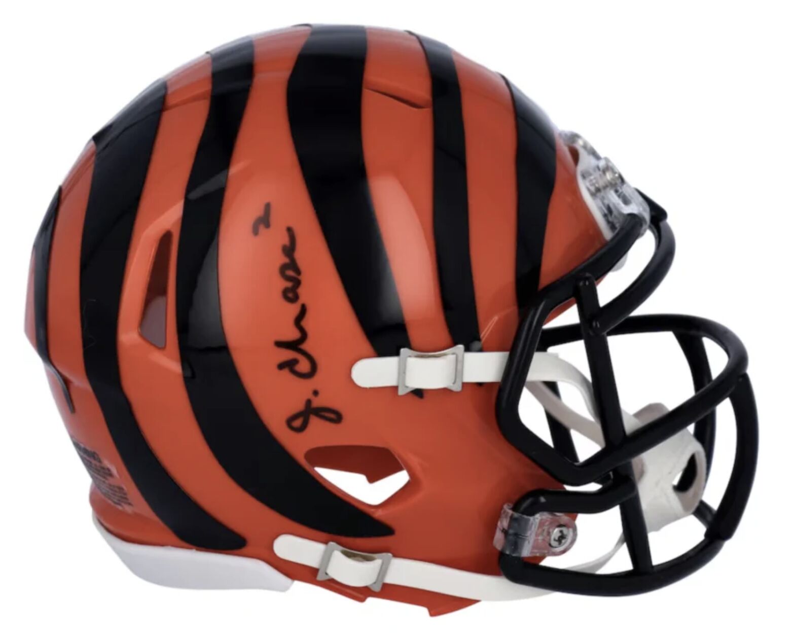 Ja'Marr Chase Autographed Cincinnati Bengals Mini Speed Helmet Fanatics
