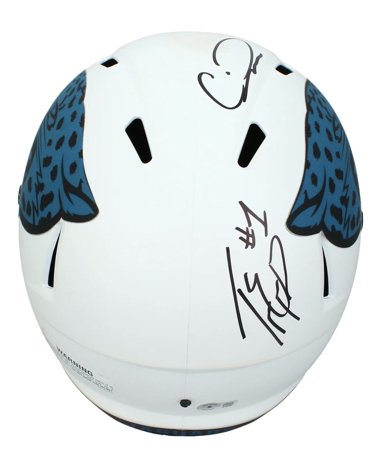 Travis Etienne, Calvin Ridley & Evan Engram Signed Jaguars Speed Helmet Beckett