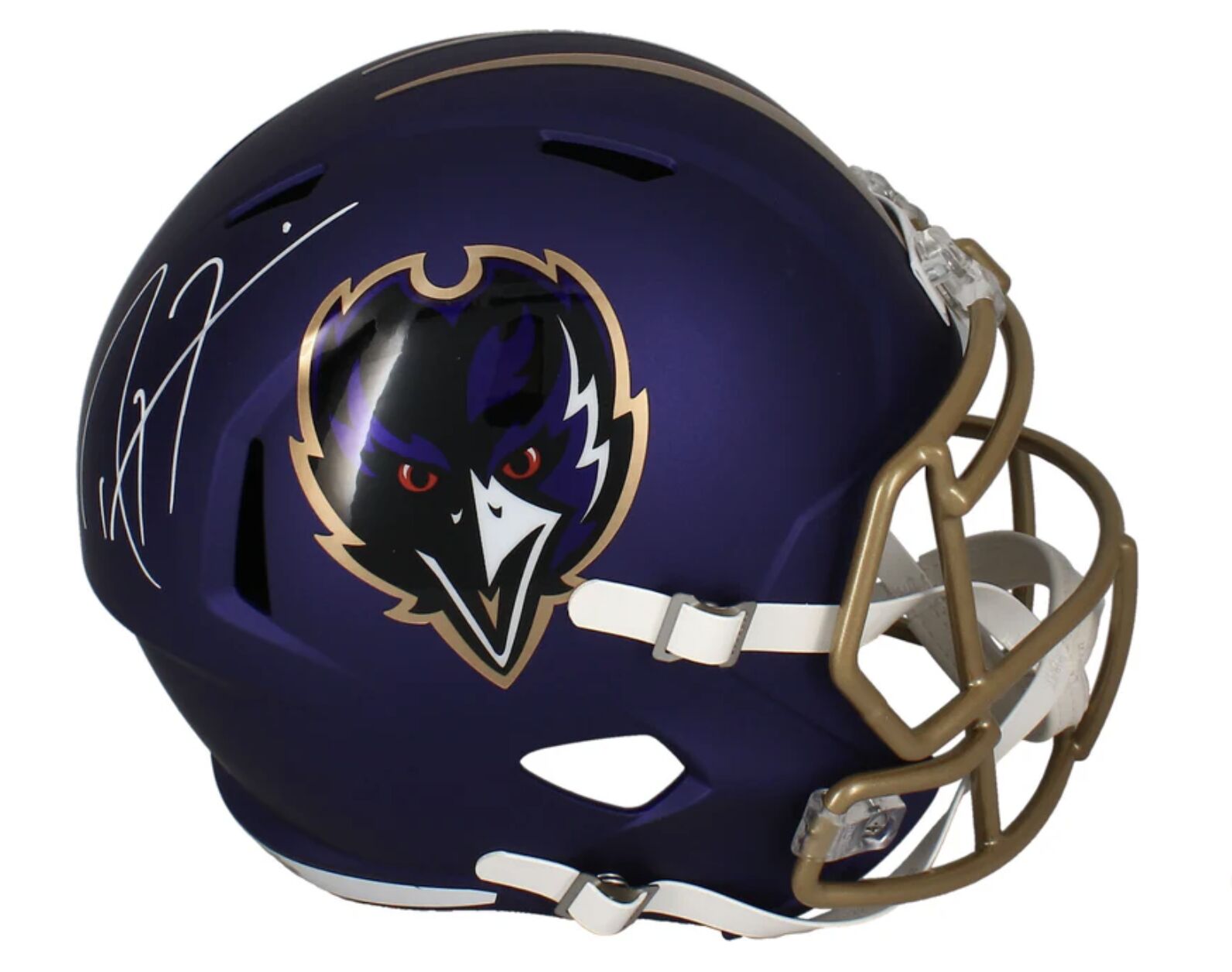 Ray Lewis Autographed Ravens 2024 Alt. Speed Full Size Helmet Beckett Witnessed