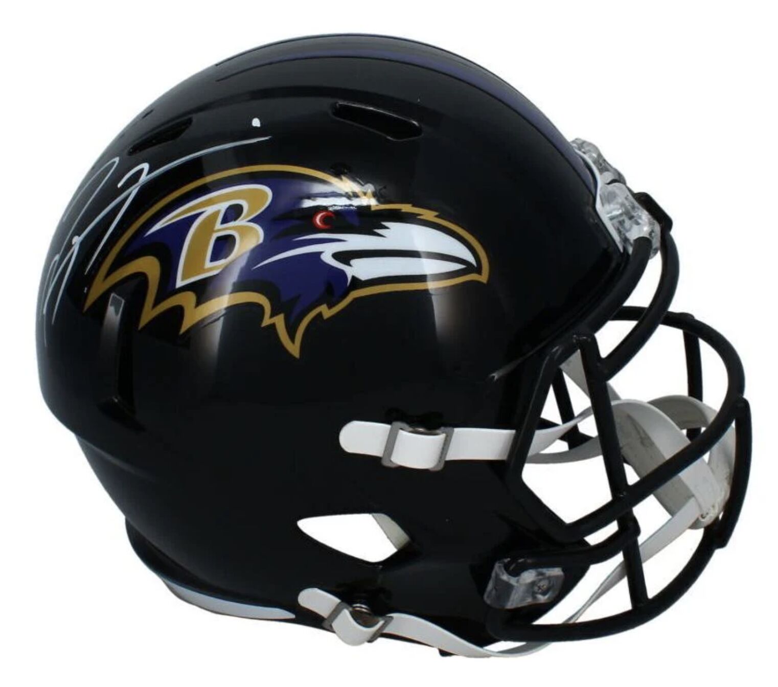 Ray Lewis Autographed Baltimore Ravens Speed Full Size Helmet Beckett Witnessed