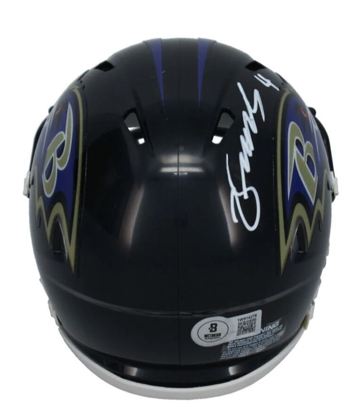 Zay Flowers Autographed Baltimore Ravens Mini Speed Helmet Beckett