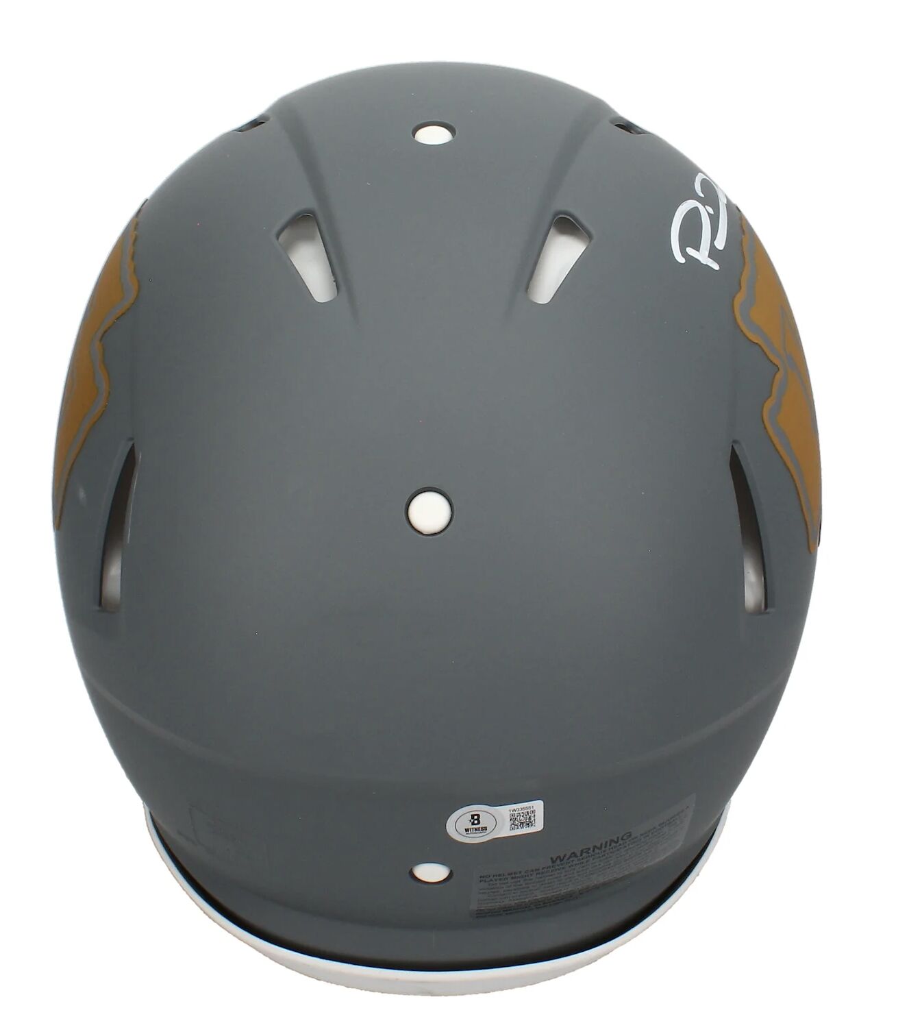 Patrick Mahomes Autographed Kansas City Chiefs "3X SB MVP" Slate Authentic Speed Helmet Beckett