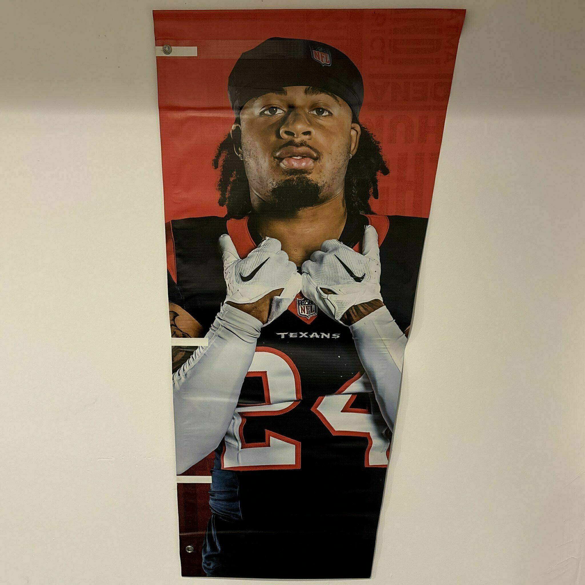#24 Stingley Jr NRG Stadium-Used Player Banner