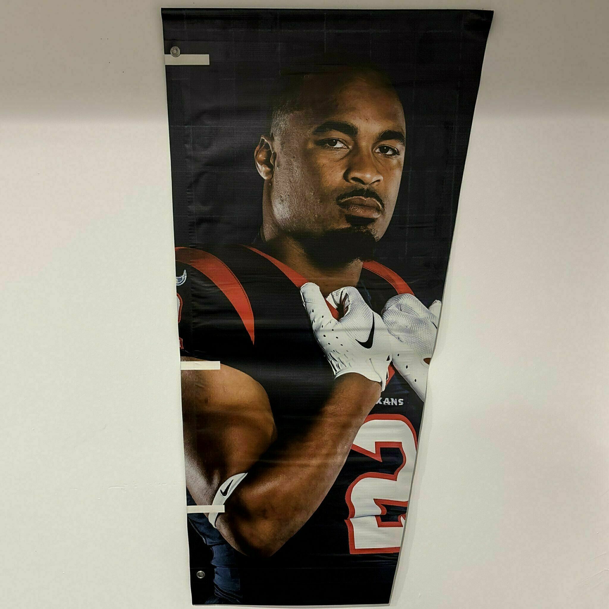 #2 Woods NRG Stadium-Used Player Banner
