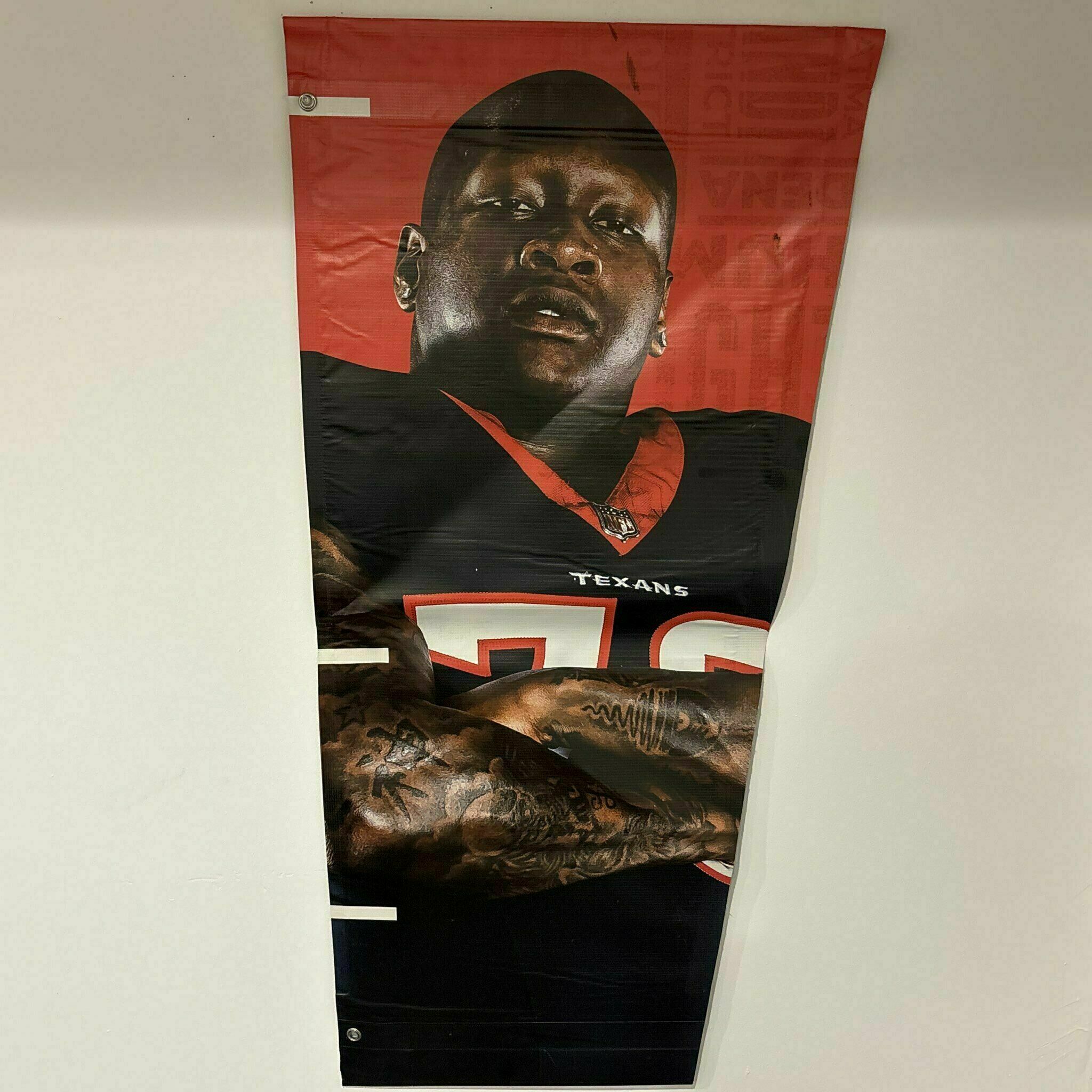 #78 Tunsil NRG Stadium-Used Player Banner