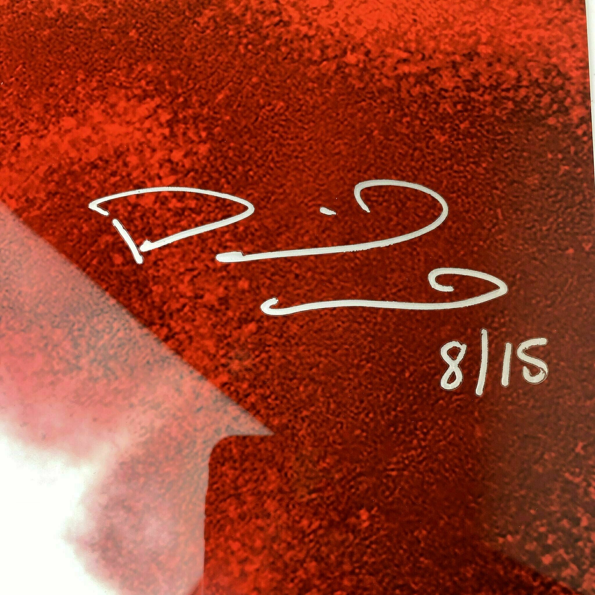 Limited Edition #15 Patrick Mahomes Signed 32x25 Metallic Art Piece #8 of 15
