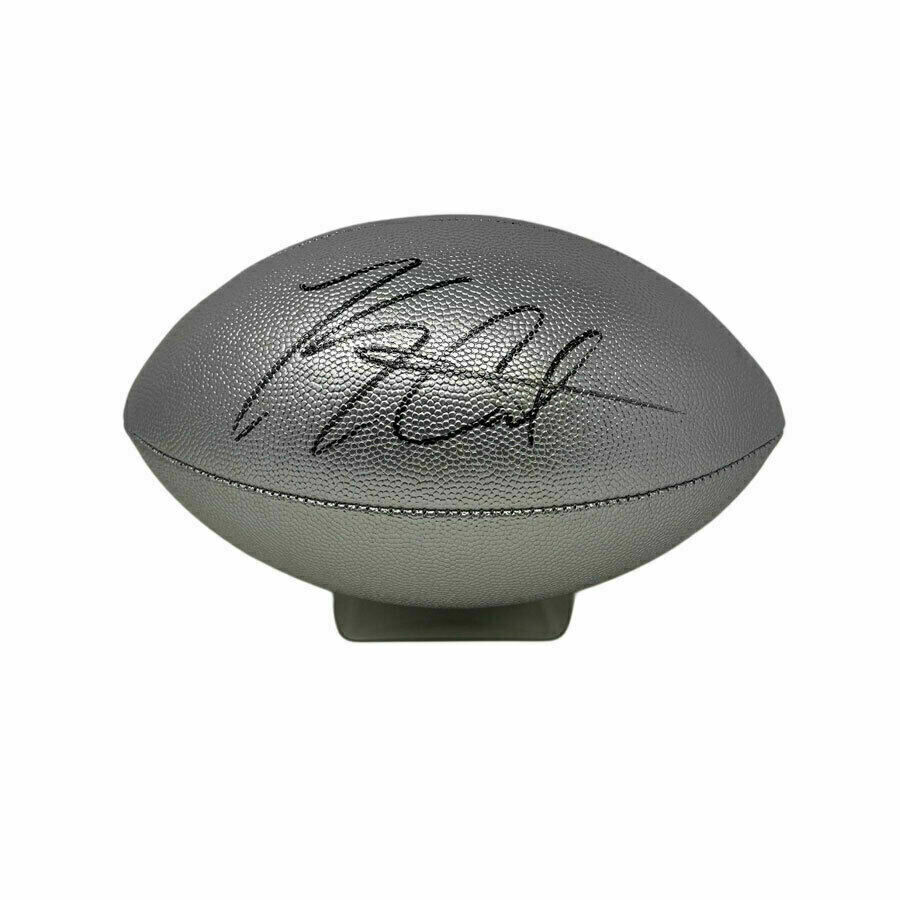 Keon Coleman Signed Wilson Replica Silver Football