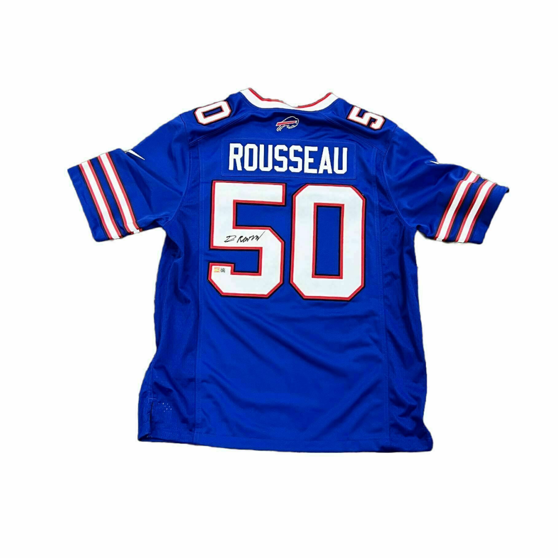 Greg Rousseau Signed Buffalo Bills Nike Authentic Blue Jersey