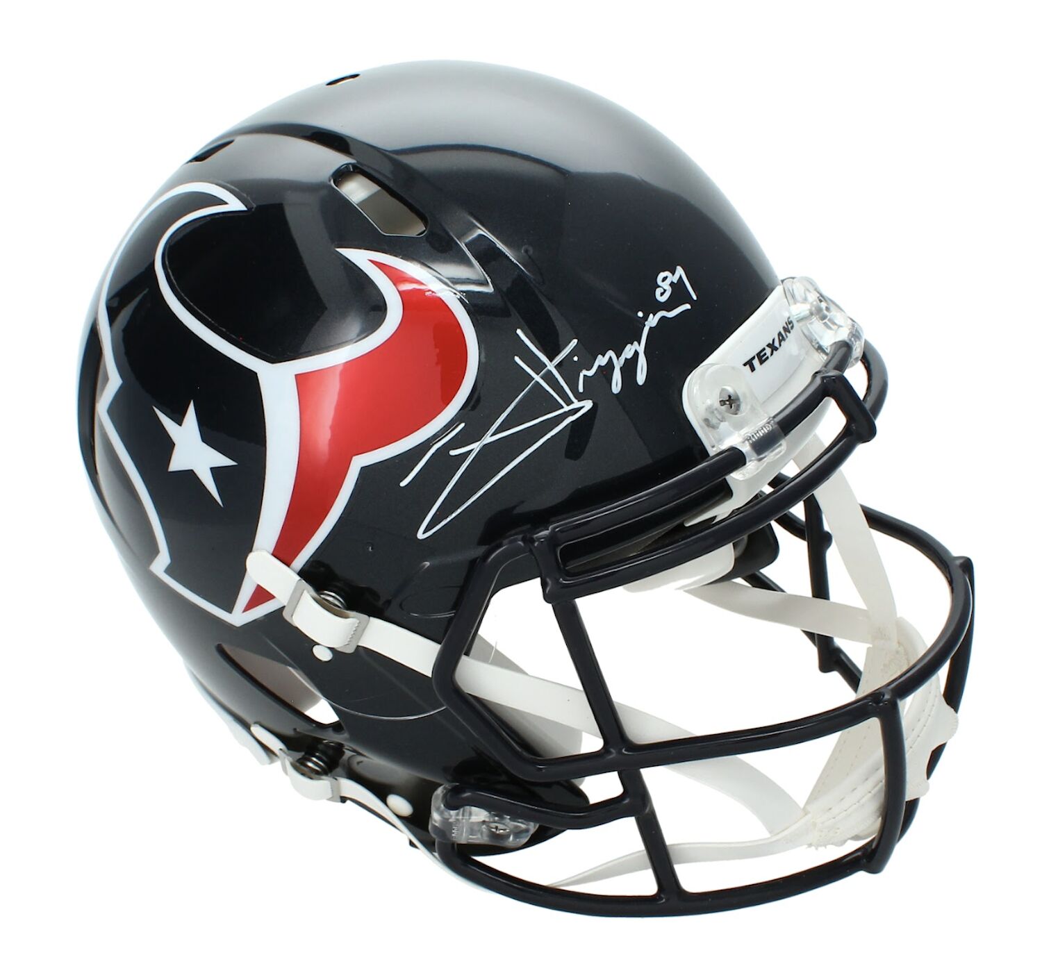 Jayden Higgins Autographed Houston Texans Speed Authentic Helmet Beckett