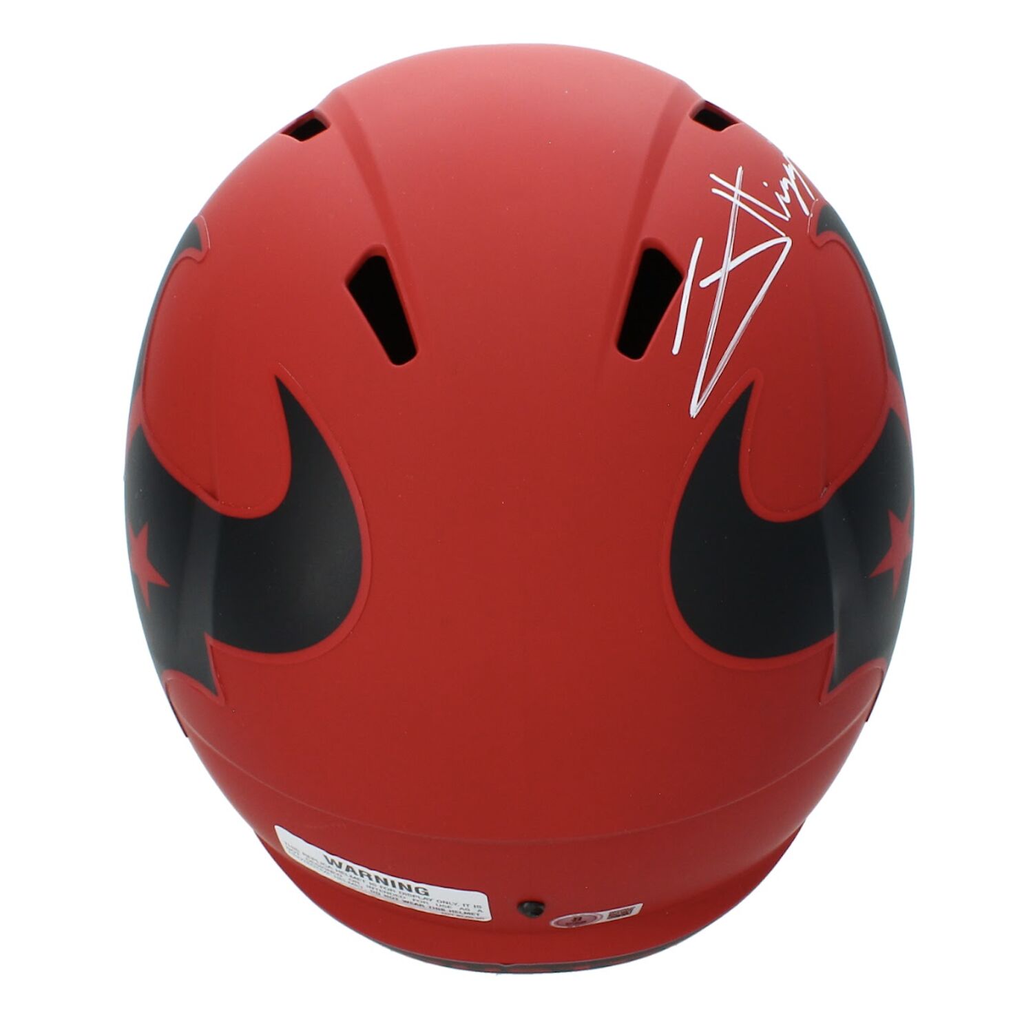 Jayden Higgins Autographed Houston Texans RAVE Speed Full Size Replica Helmet Beckett