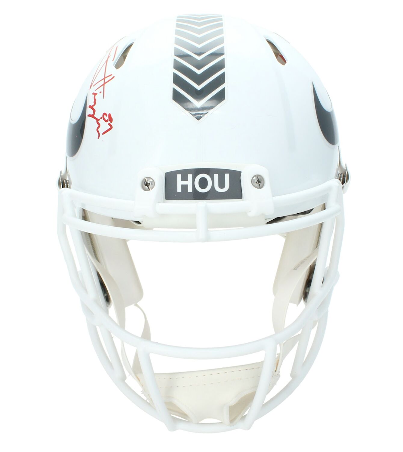 Jayden Higgins Autographed Houston Texans 2024 Salute to Service Speed Authentic Helmet Beckett
