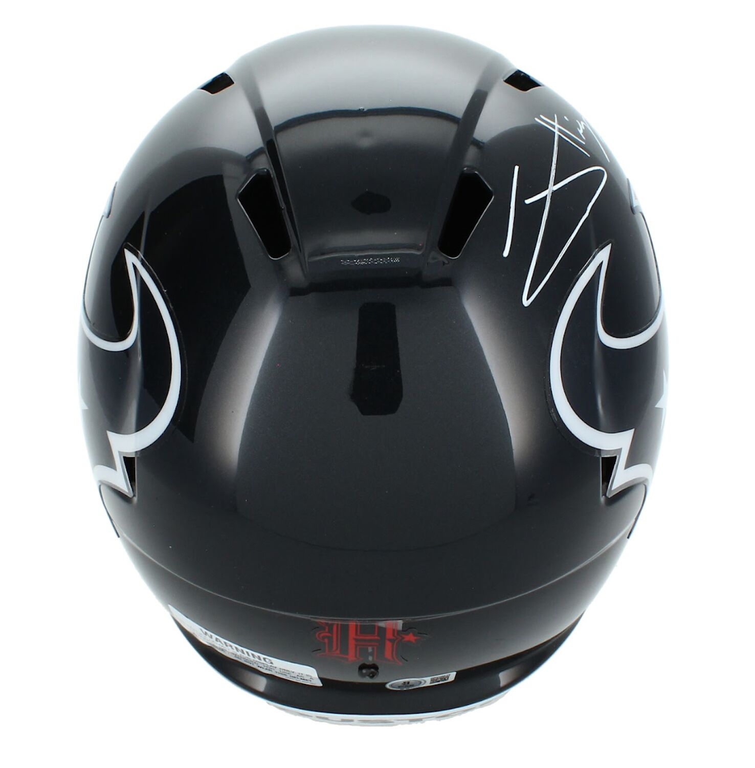 Jayden Higgins Autographed Houston Texans Replica Speed Full Size Helmet Beckett