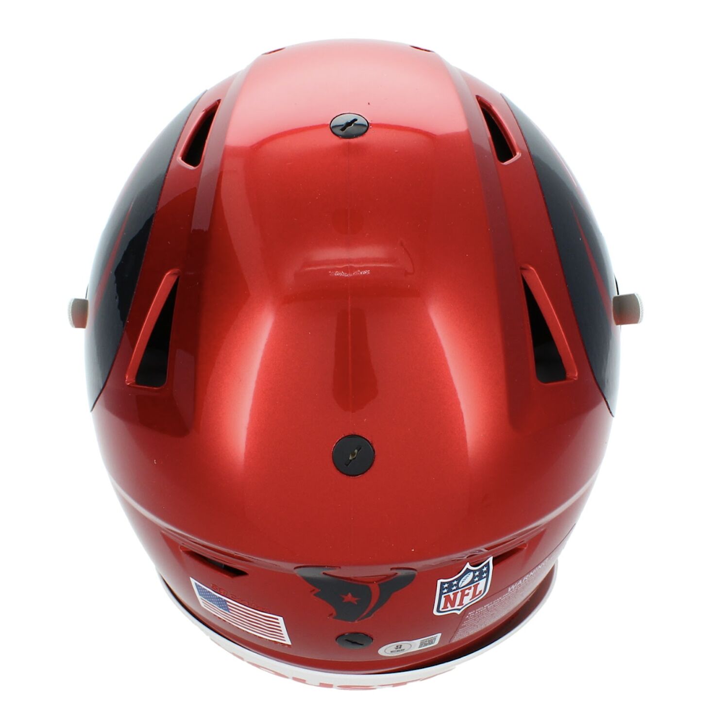 Jayden Higgins Autographed Houston Texans Battle Red Alternate Speedflex Authentic Helmet Beckett