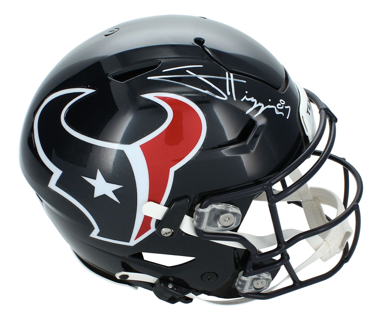 Jayden Higgins Autographed Houston Texans SpeedFlex Authentic Helmet Beckett