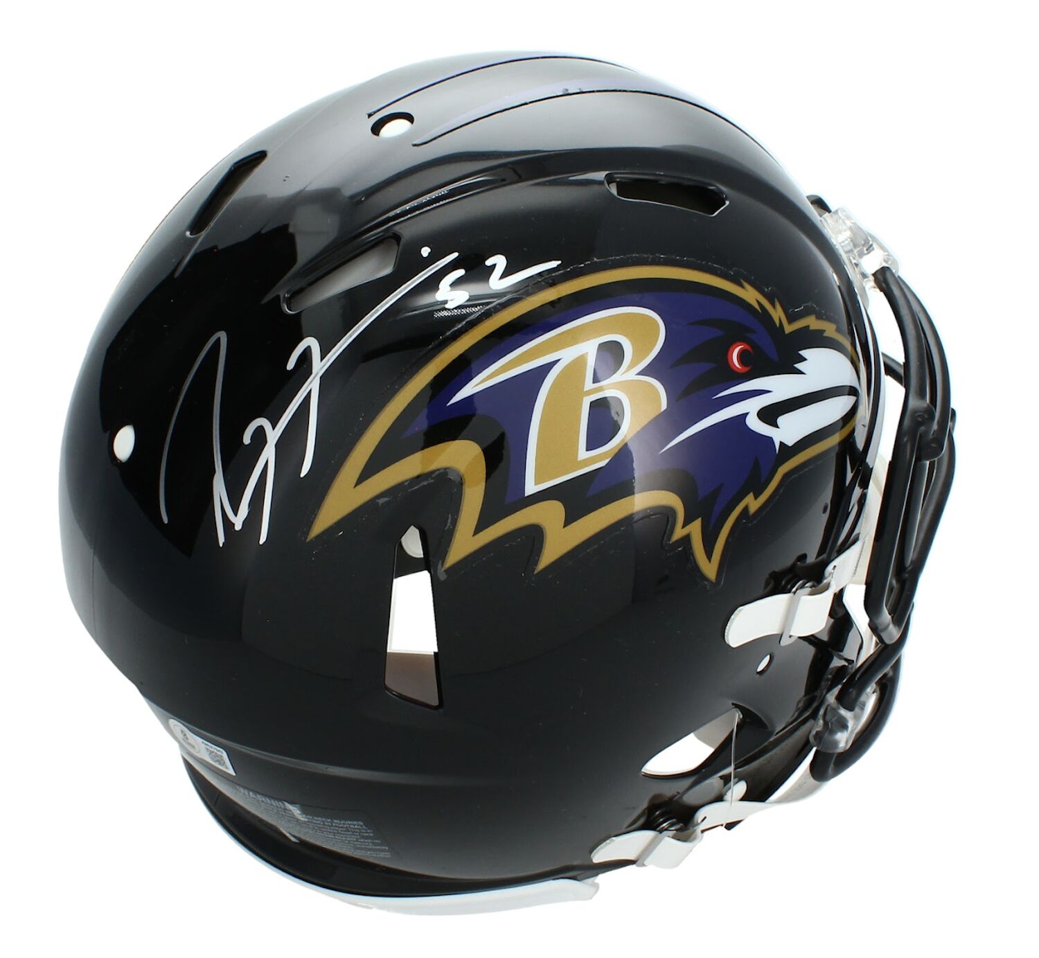 Ray Lewis Autographed Baltimore Ravens Speed Authentic Helmet Beckett