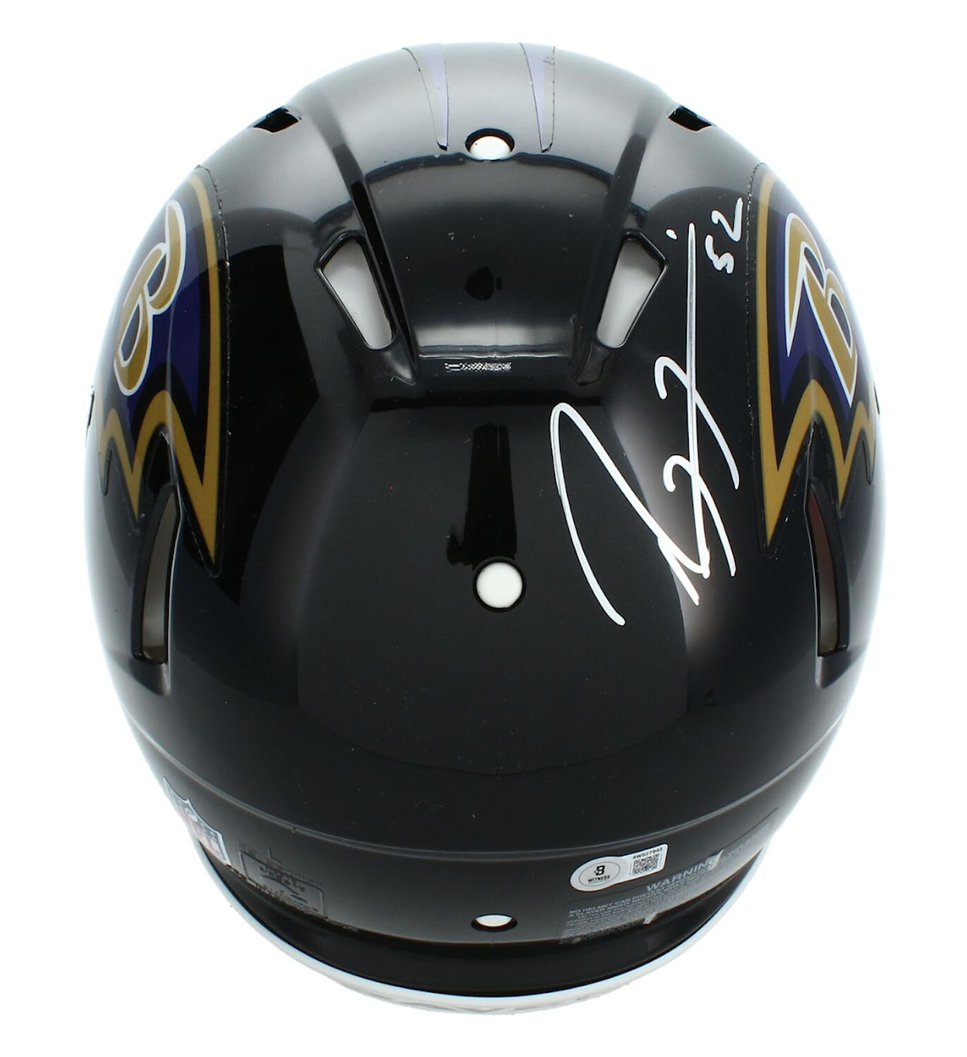 Ray Lewis Autographed Baltimore Ravens Speed Authentic Helmet Beckett