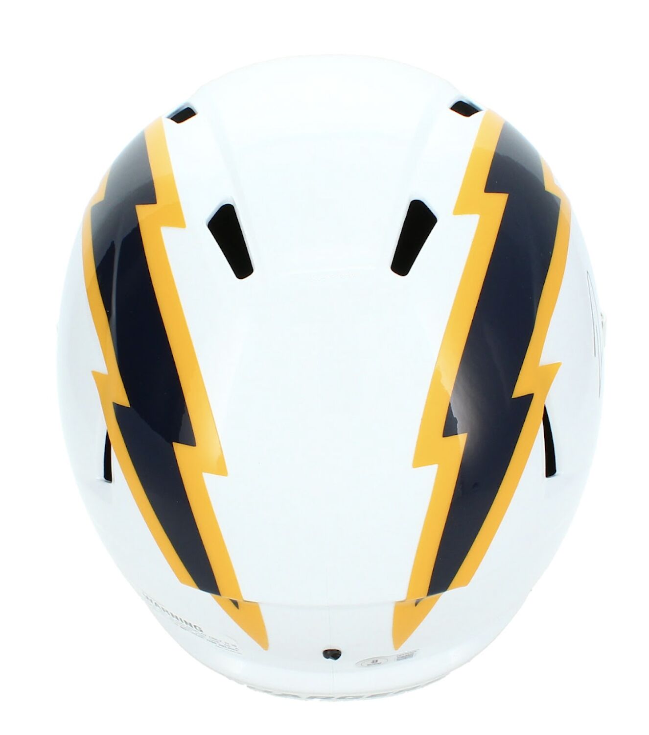Omarion Hampton Autographed Los Angeles Chargers Navy Color Rush Speed Replica Helmet Beckett