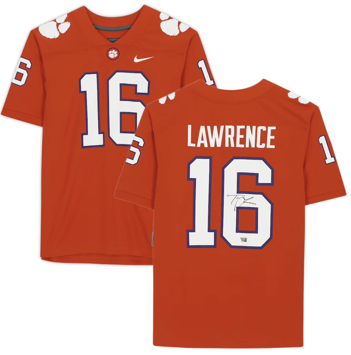 Trevor Lawrence Autographed Clemson Tigers Orange Nike Game Jersey Fanatics