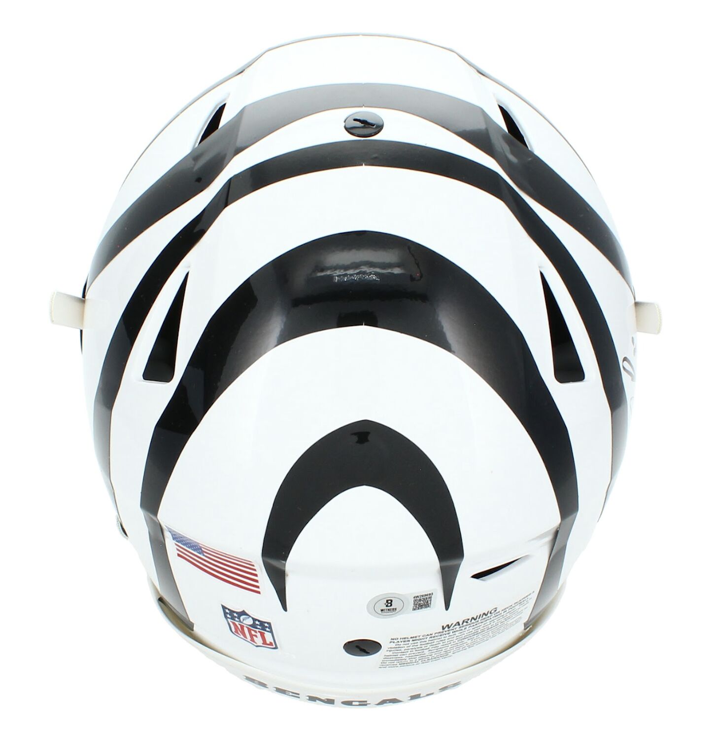 Chase Brown Autographed Cincinnati Bengals 2022 White Alternate SpeedFlex Authentic Helmet Beckett