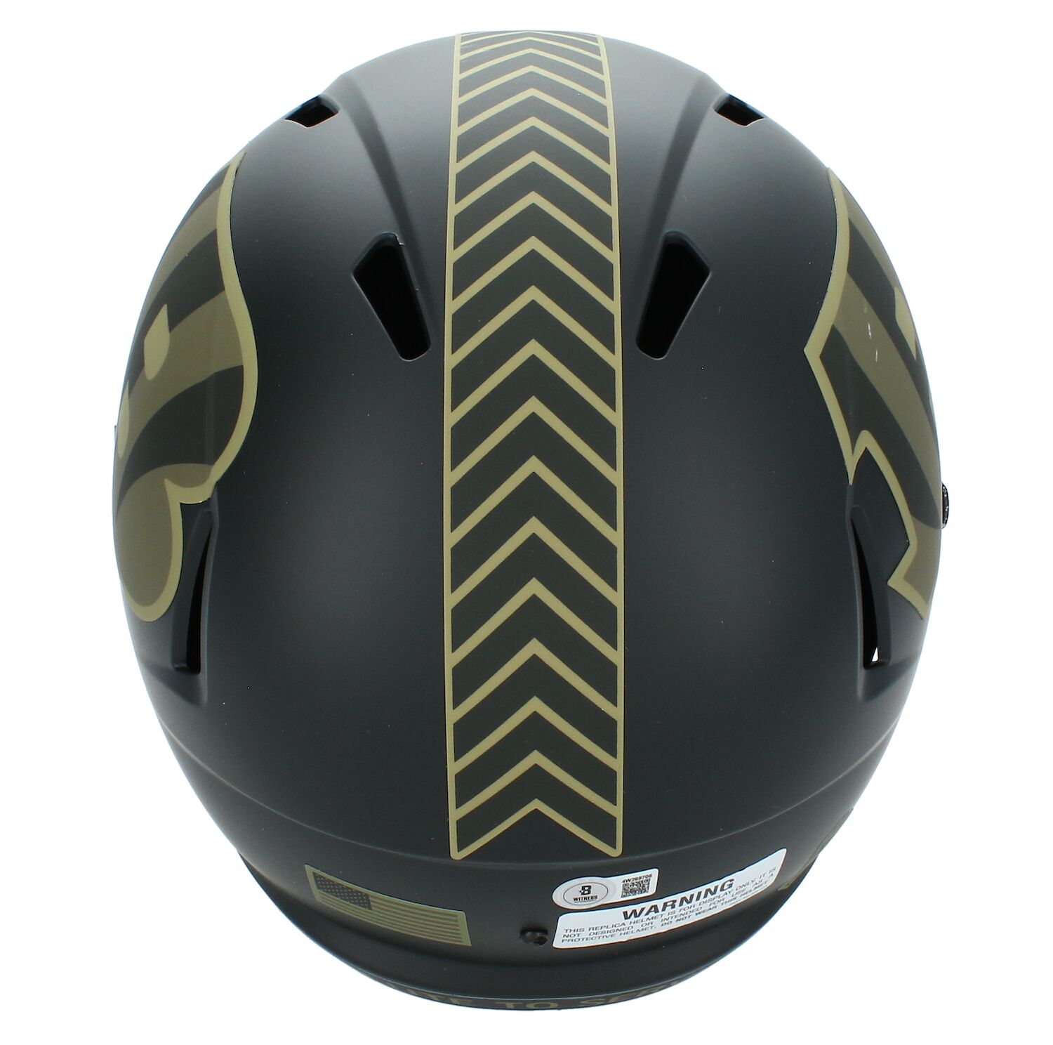 Chase Brown Autographed Cincinnati Bengals 2025 Salute to Service Full Size Replica Helmet Beckett