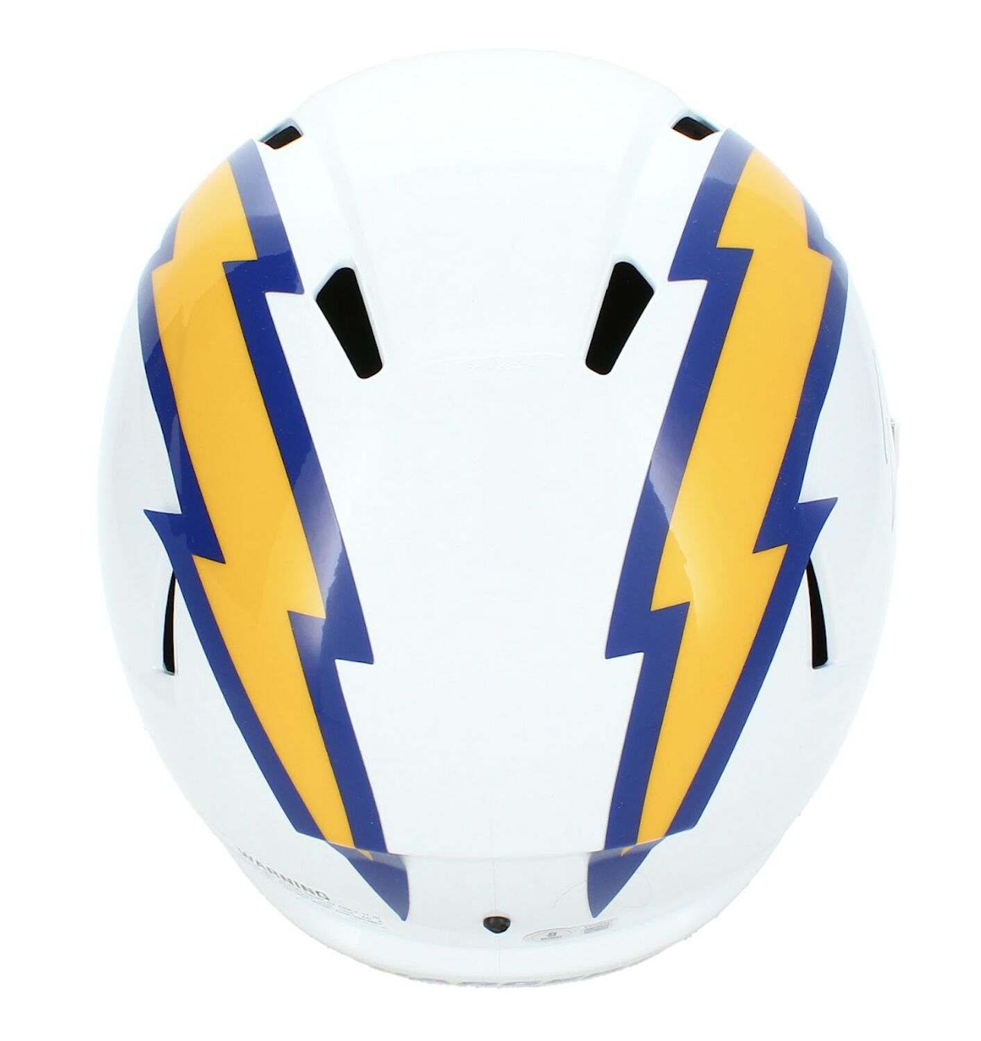 Omarion Hampton Autographed Los Angeles Chargers Royal Color Rush Speed Replica Helmet Beckett